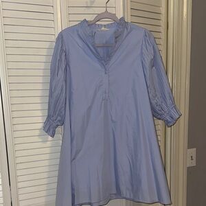 entro Lavender V-Neck Dress pleated 3/4 sleeves, adjustable tie waist line